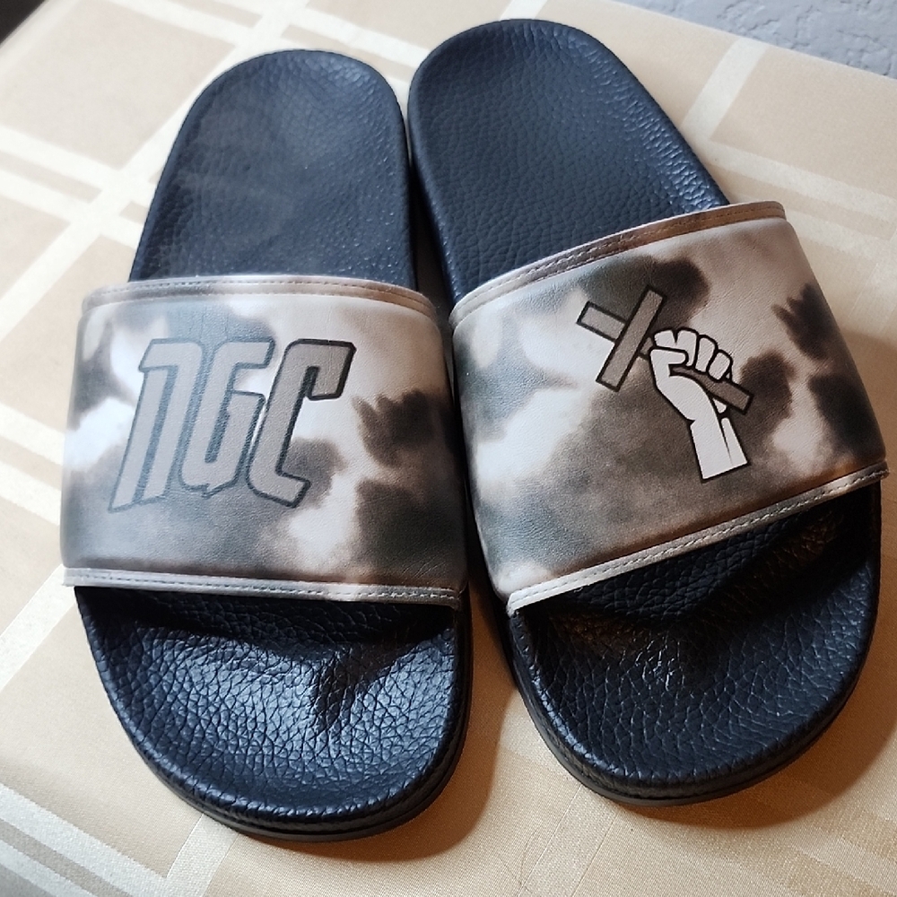 Men's Slide Sandals - Black and Gray